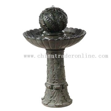 Oak Leaf Sphere Ball Water Fountain